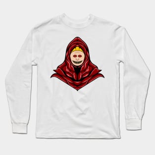 Red Grim Reaper Calvin And Hobbes Long Sleeve T-Shirt